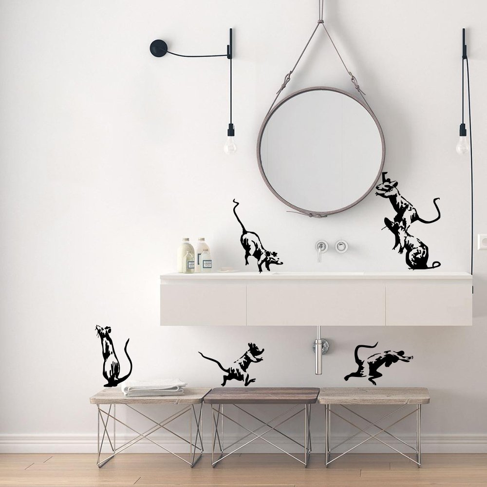 5 шт., Бэнкси, туалет, крысы,  – обзор и цена Home Bathroom Floor Tiles