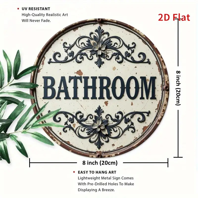 2D плоская круглая металлическ – обзор и цена Home Bathroom Name